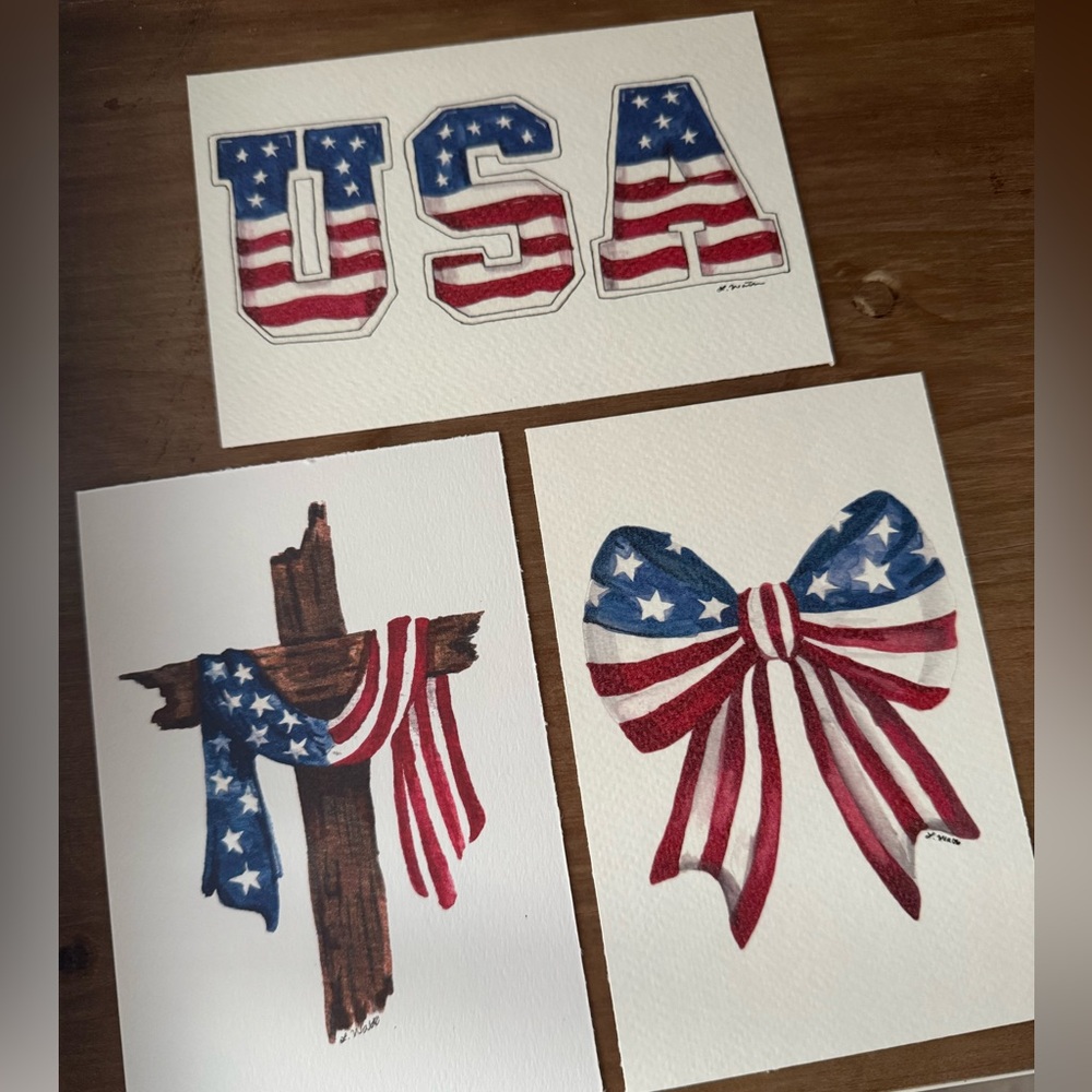 (5”x7”) Stars & Stripes Print Set